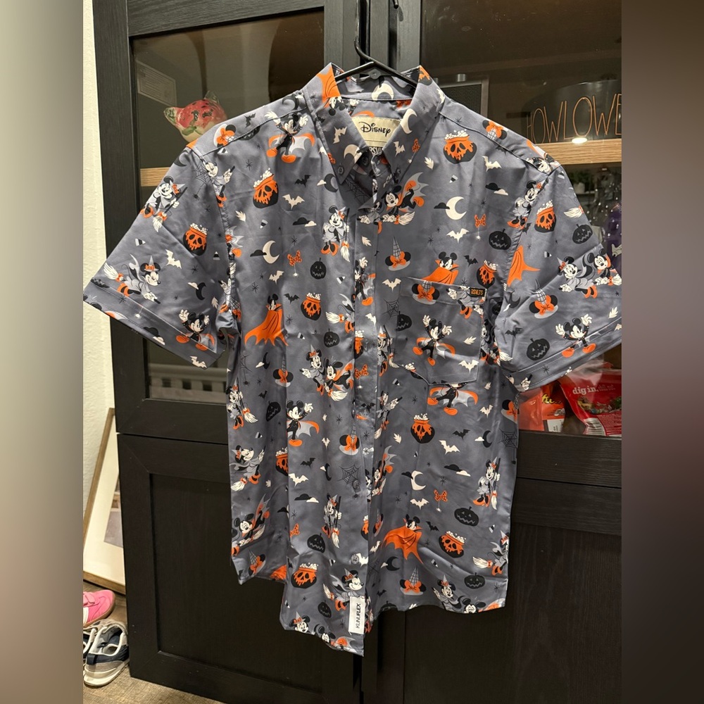 RSVLTS Disney Spooky Gray and Orange Shirt
